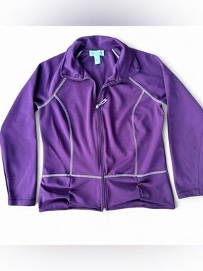 Silverwear Purple Sweatset with Zip-Up Jacket and Wide Leg Sweatpants. Size S